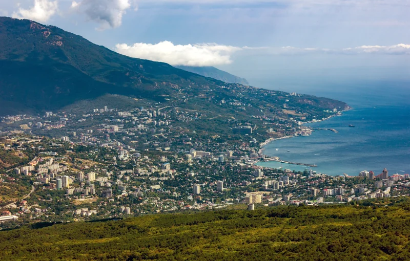 Реальная панорама Ялты и Чёрного моря, фото Bestalex 2020 года